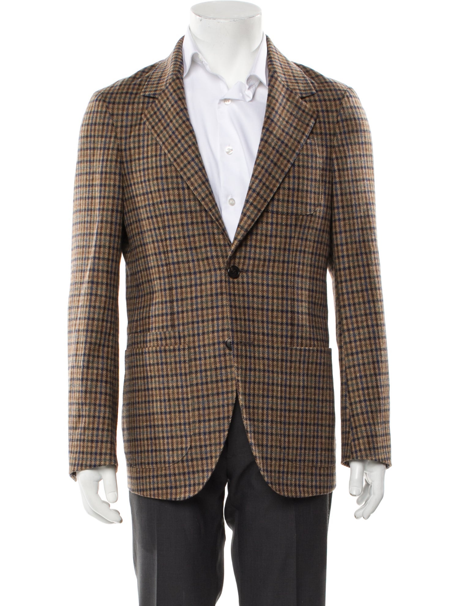 Noah Wool Plaid Print Sport Coat