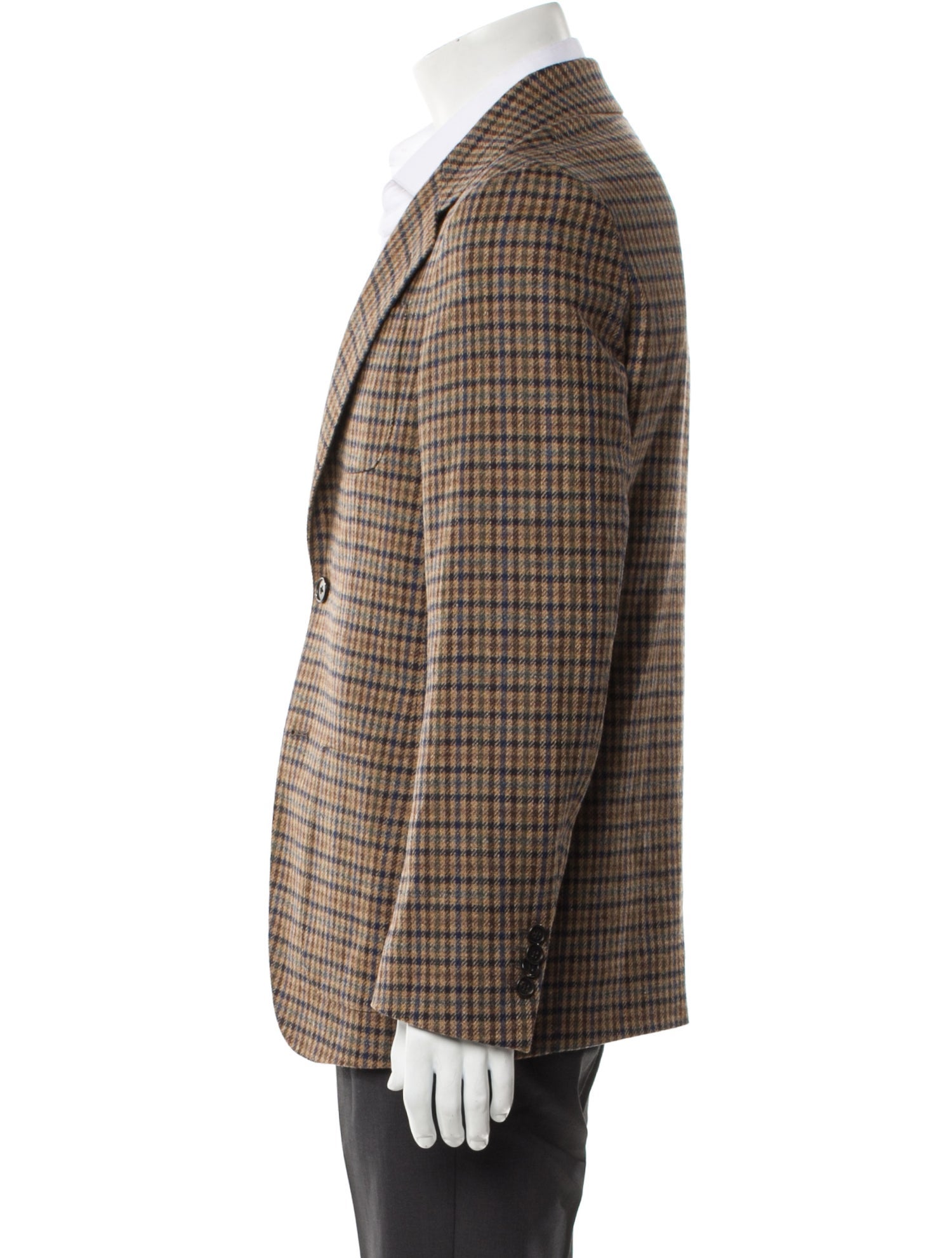 Noah Wool Plaid Print Sport Coat