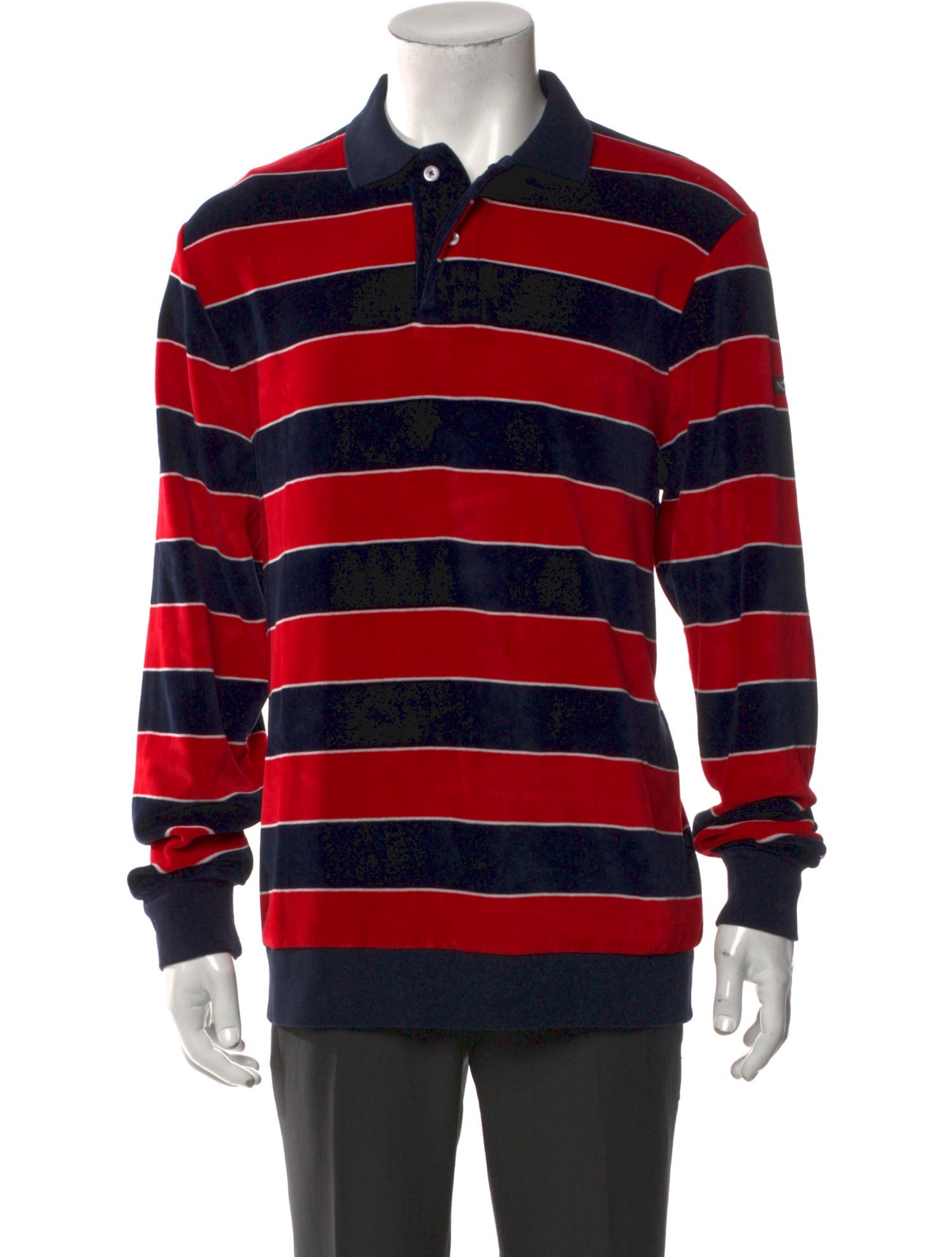 Noah Striped Collar Polo Sweater