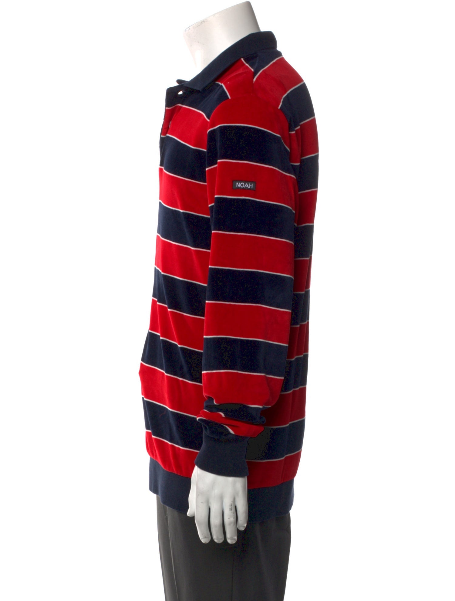 Noah Striped Collar Polo Sweater