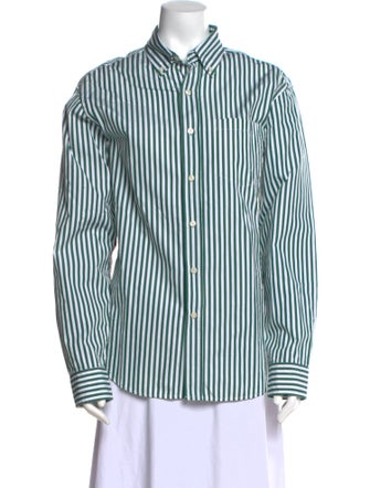 Noah Striped Long Sleeve Button-Up Top