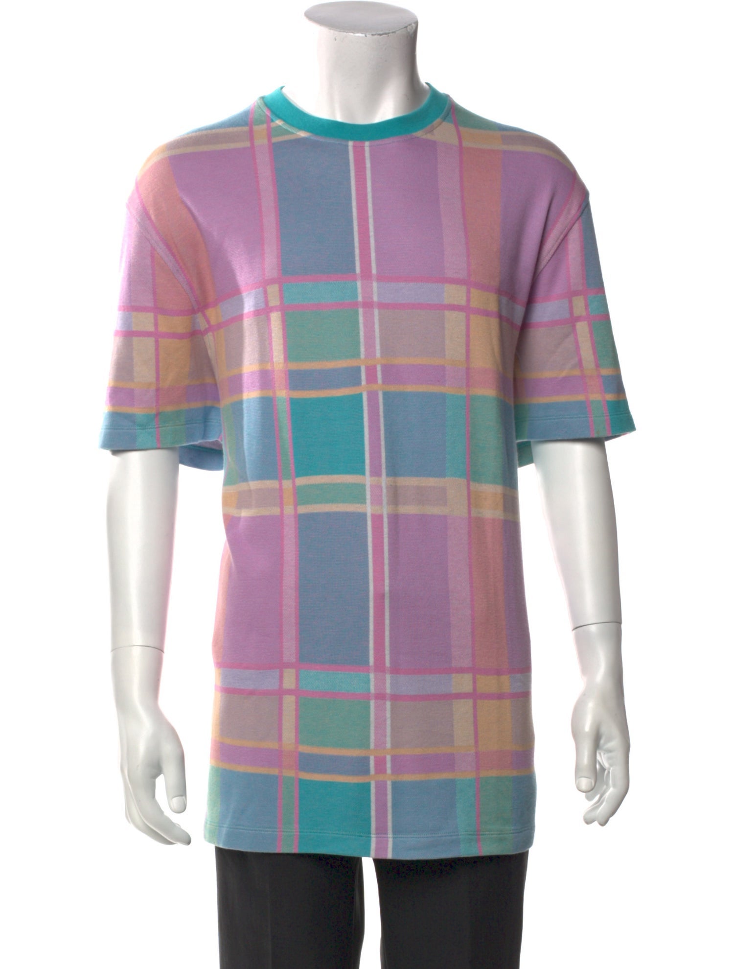 Noah Plaid Print Crew Neck T-Shirt