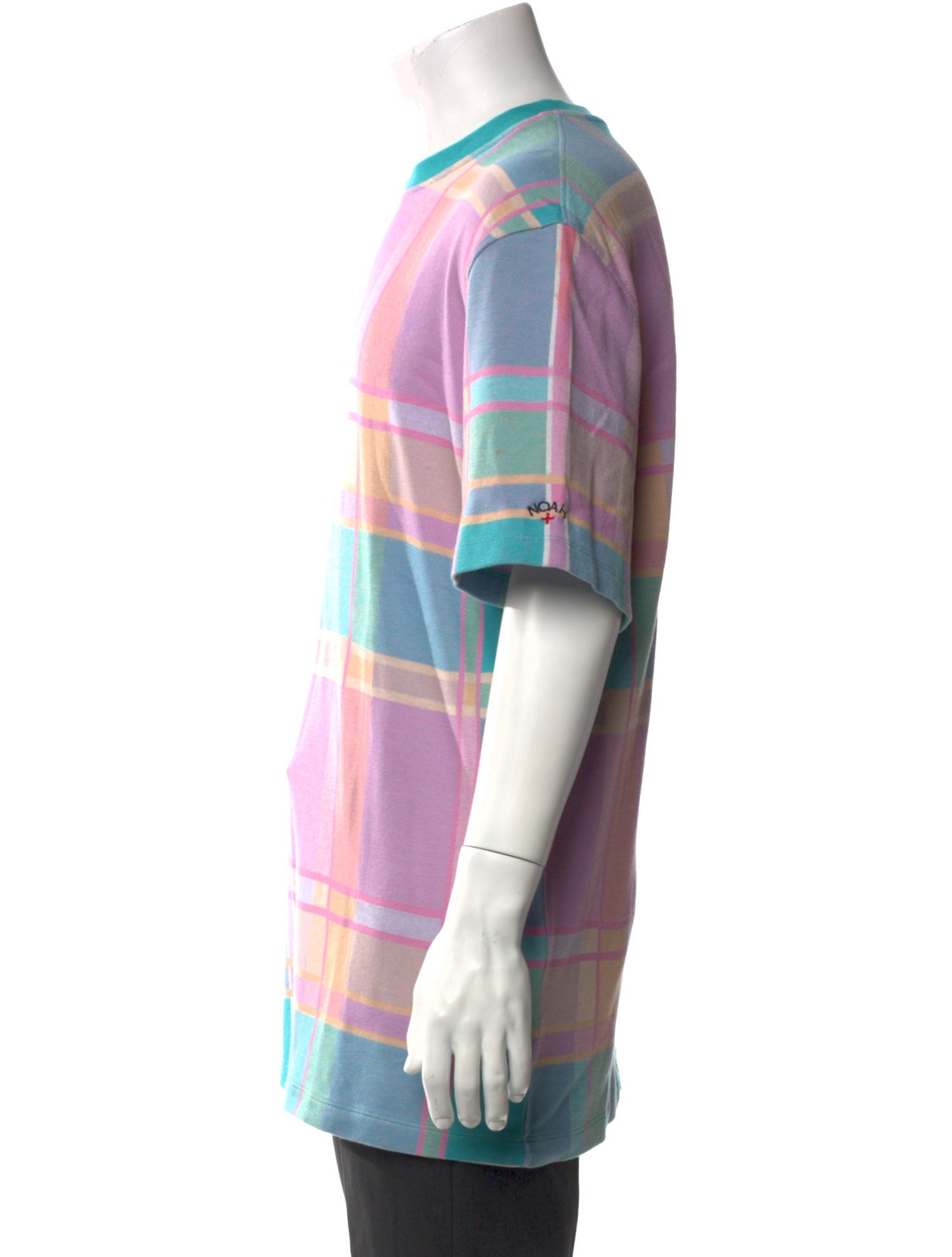 Noah Plaid Print Crew Neck T-Shirt