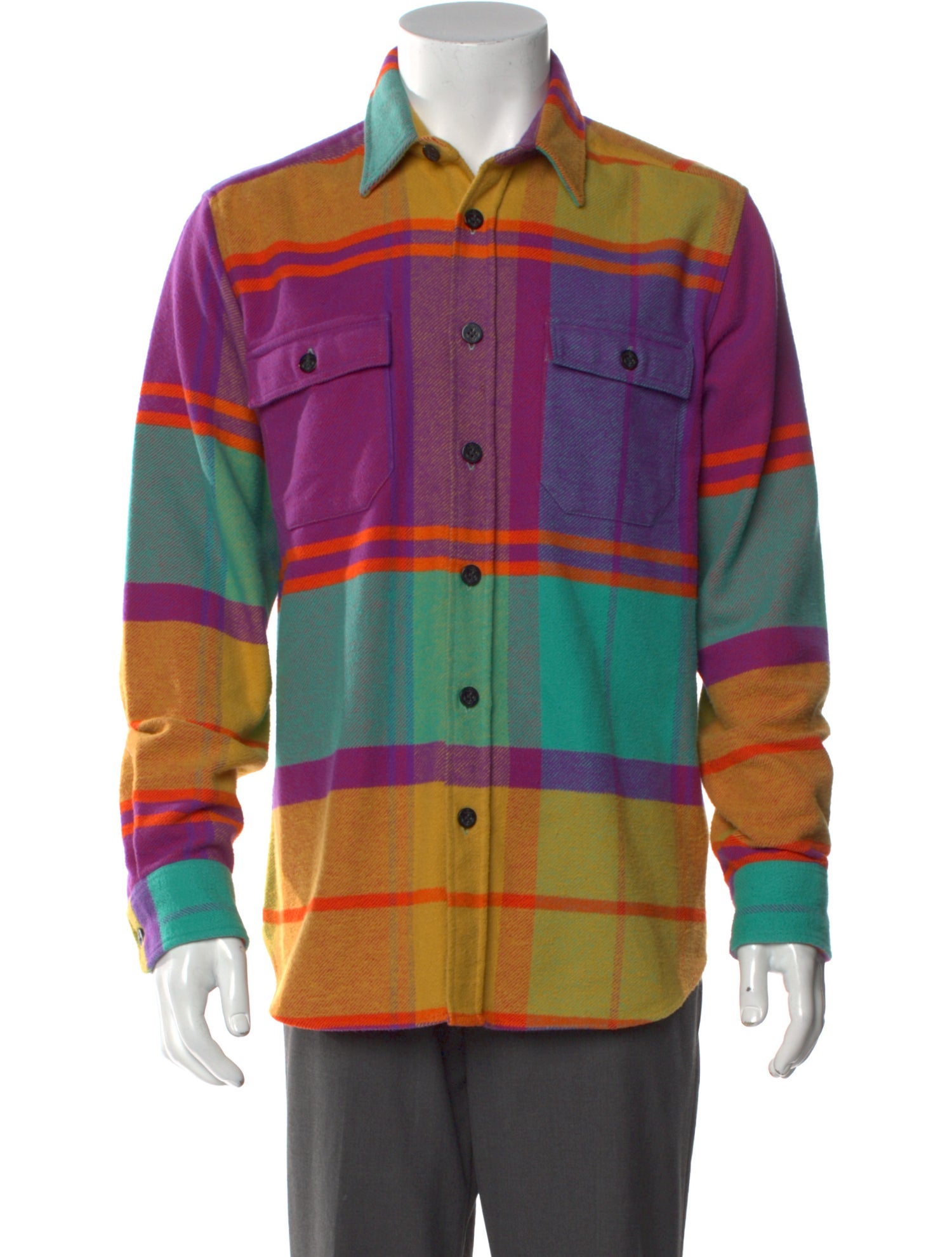 Noah Colorblock Pattern Long Sleeve Shirt