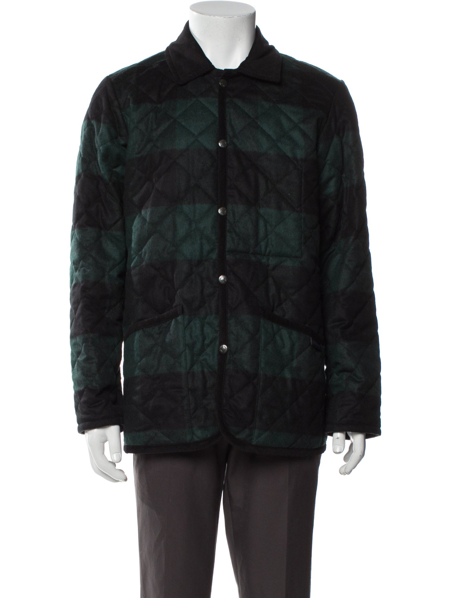 Noah Wool Plaid Print Utility Jacket