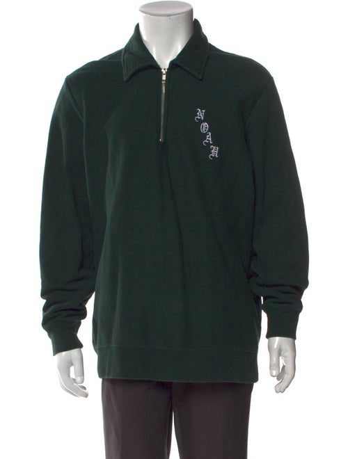 Noah Graphic Print Mock Neck Polo Sweater