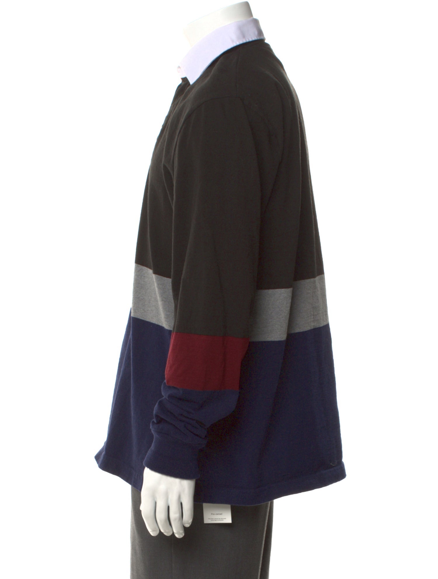 Noah Graphic Print Collar Polo Sweater