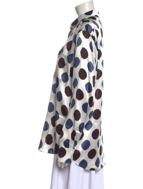 Noon By Noor Polka Dot Print Long Sleeve Button-Up Top