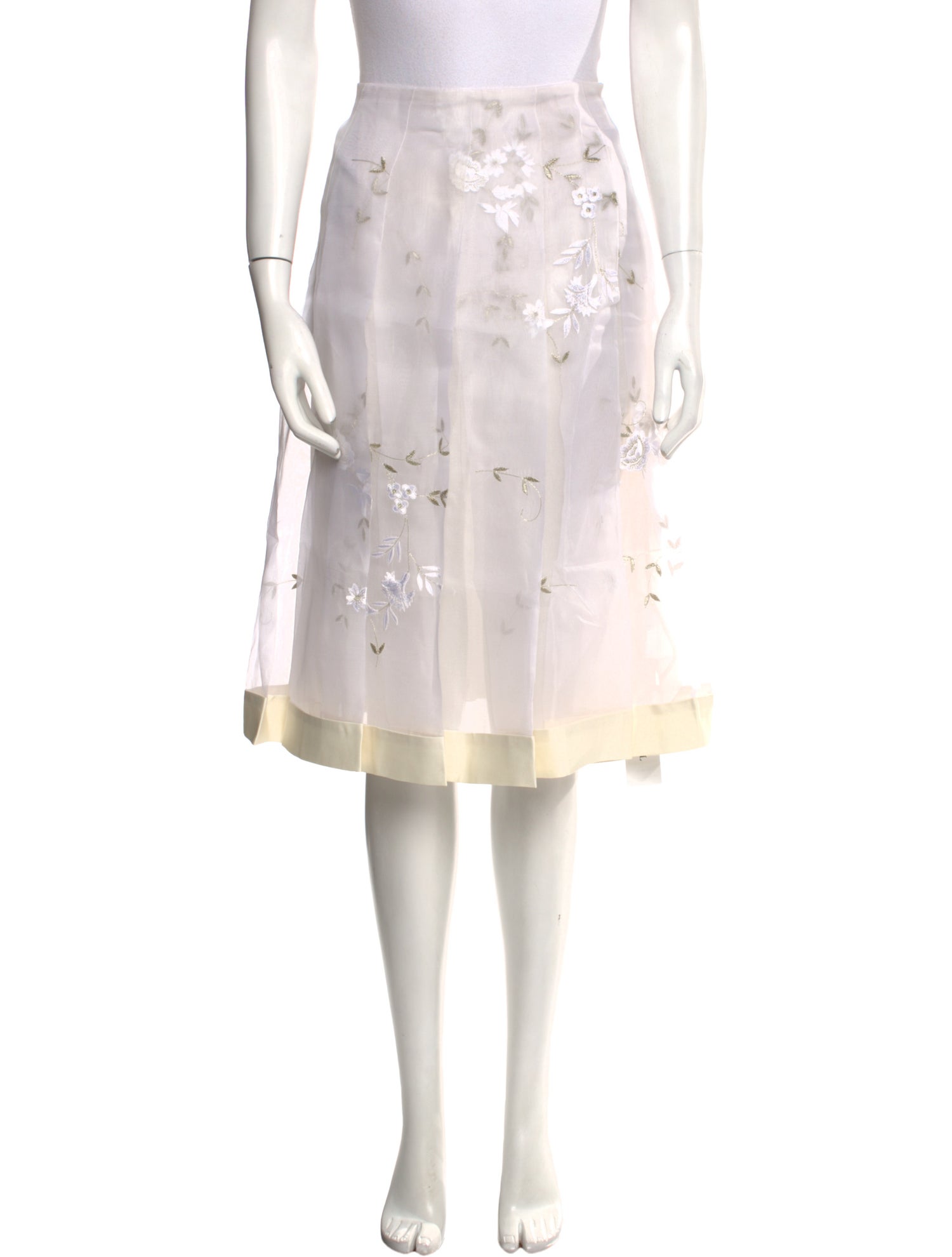 Noon By Noor Silk Knee-Length Skirt