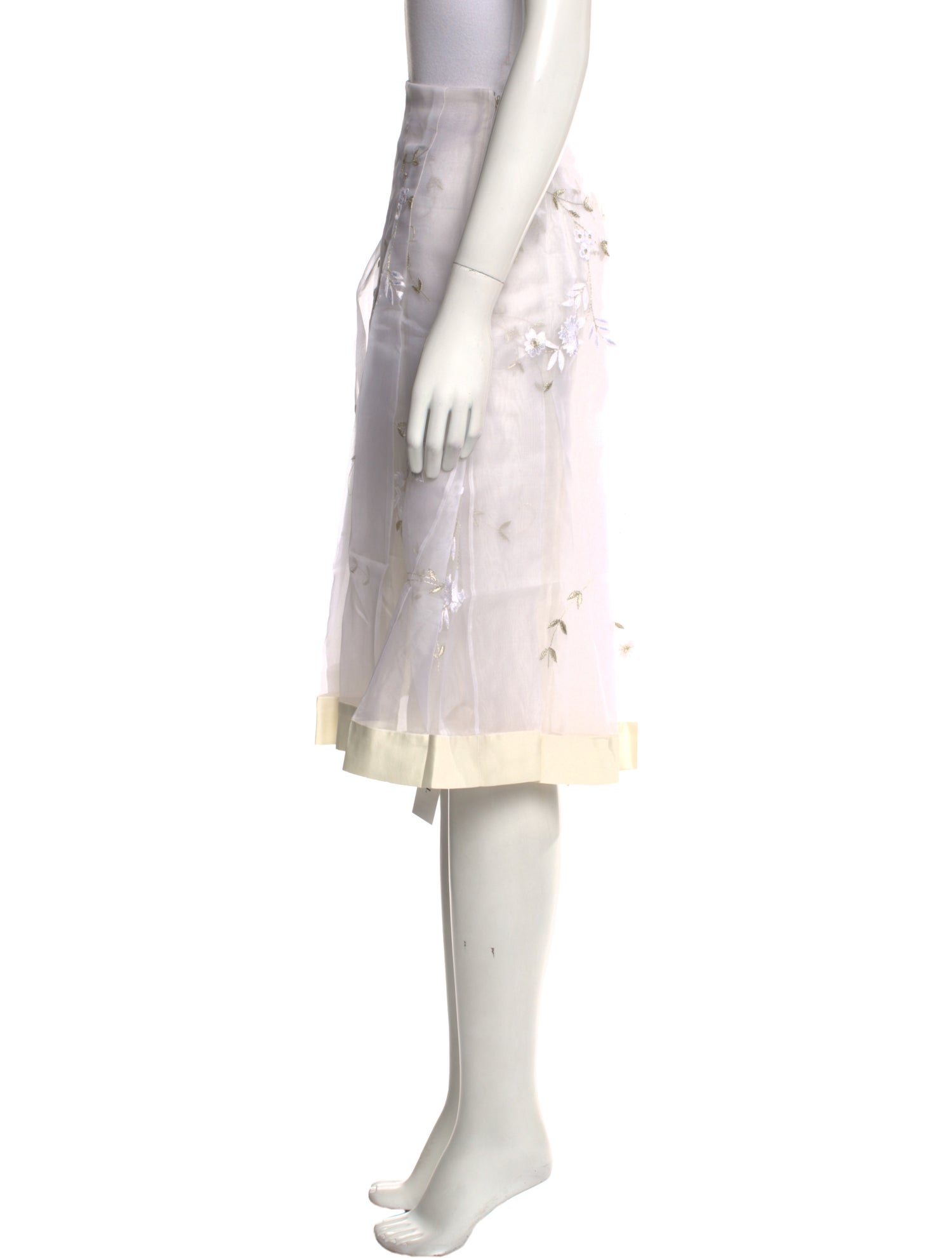 Noon By Noor Silk Knee-Length Skirt