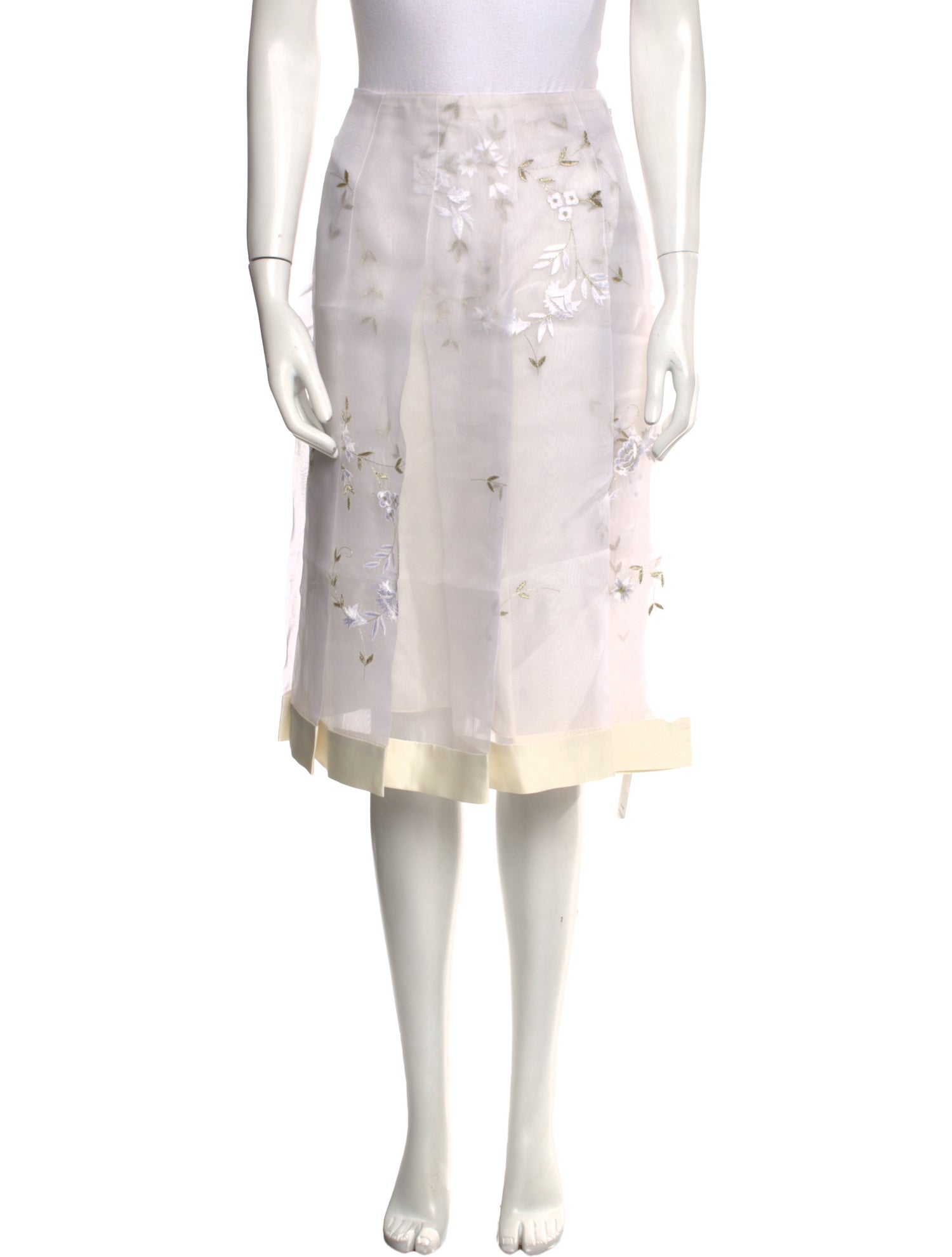 Noon By Noor Silk Knee-Length Skirt