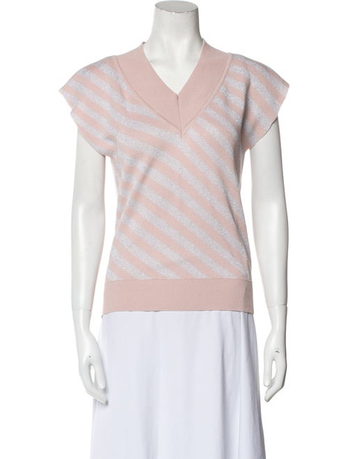 Noon By Noor Striped V-Neck Top