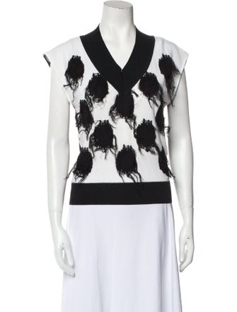 Noon By Noor Printed V-Neck Top