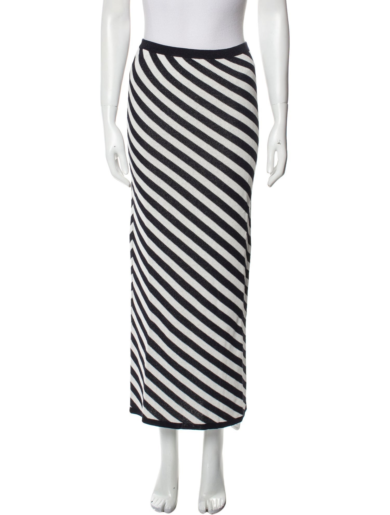 Noon By Noor Striped Midi Length Skirt
