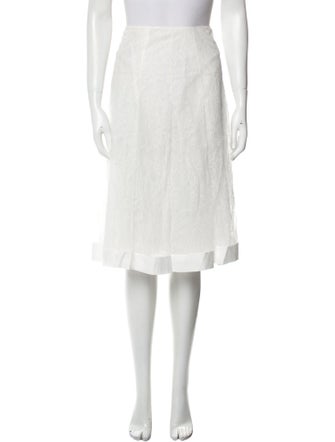 Noon By Noor Mesh Accents Knee-Length Skirt