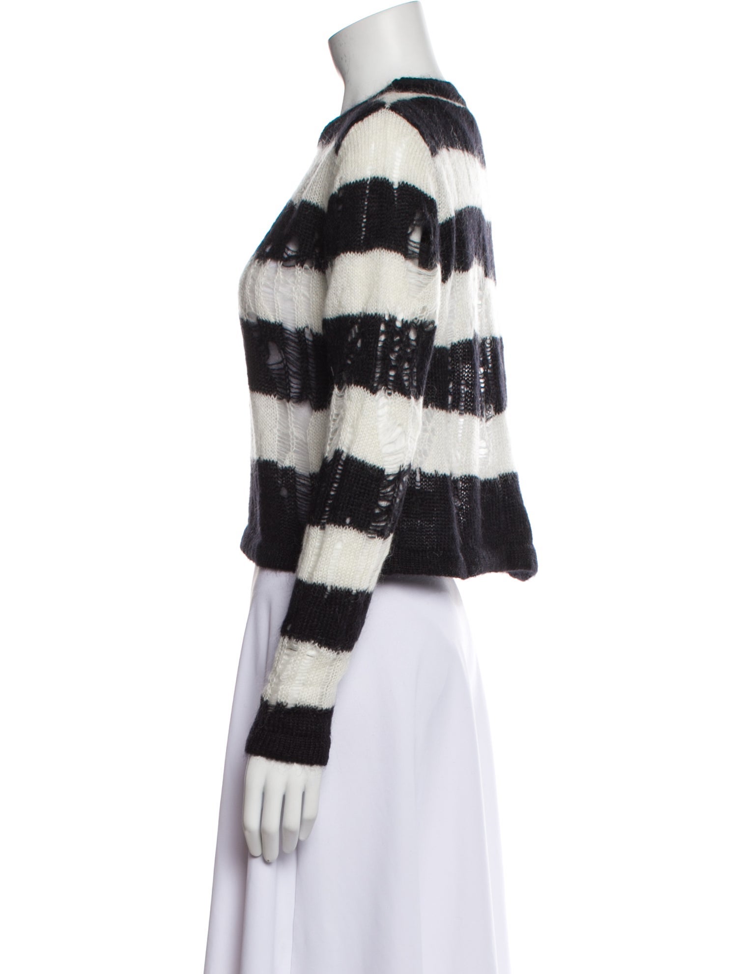 Noon By Noor Striped Crew Neck Sweater