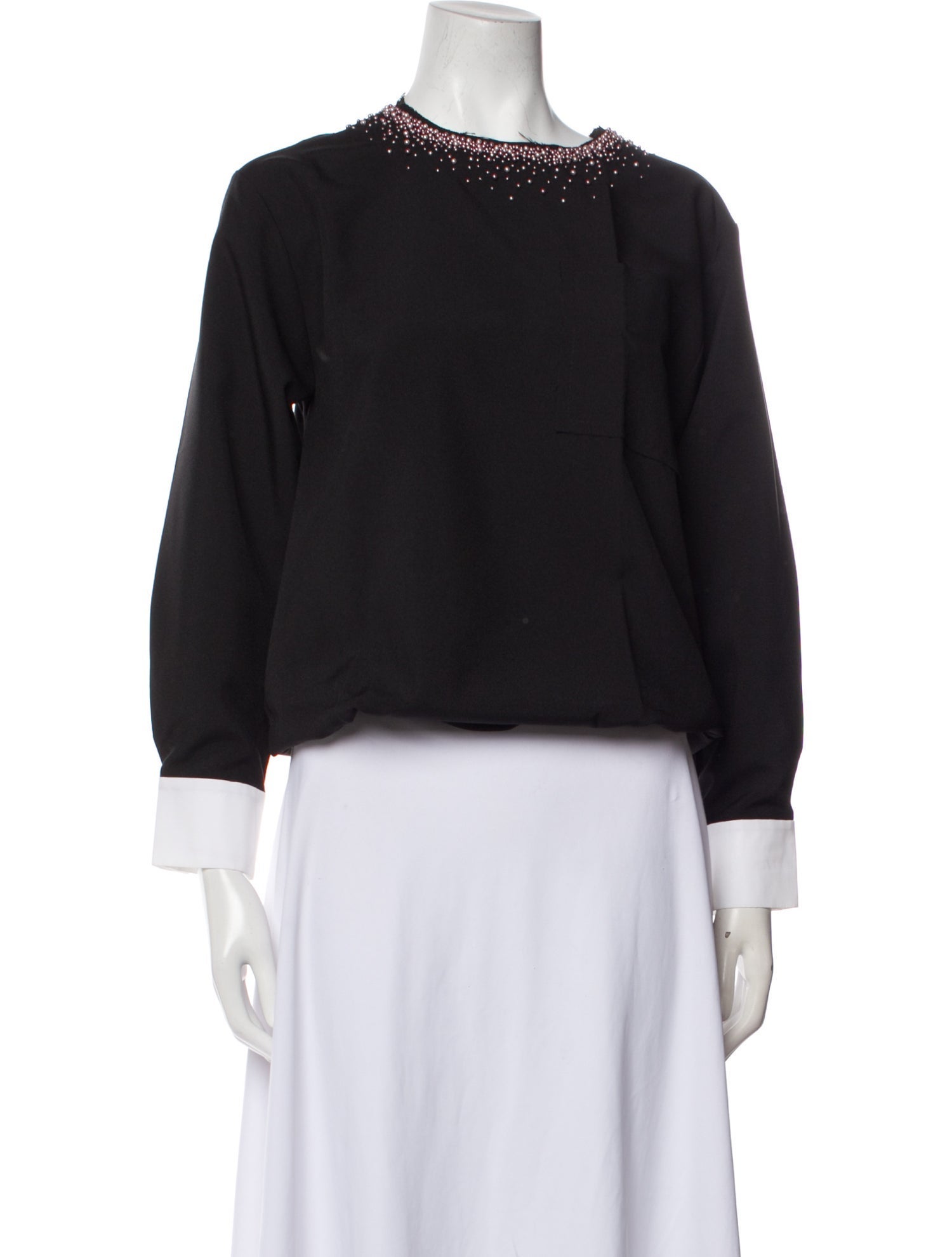 Noon By Noor Crew Neck Three-Quarter Sleeve Top