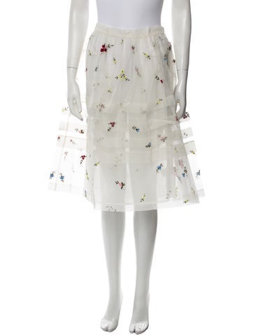 Noon By Noor Skirts Printed Knee-Length Skirt US 6 | M