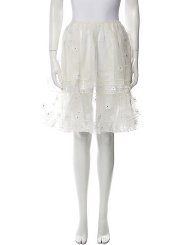 Noon By Noor Skirts Silk Knee-Length Skirt US 6 | M