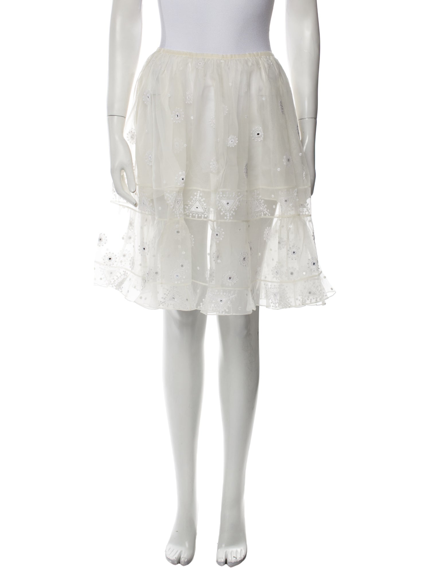 Noon By Noor Silk Knee-Length Skirt w/ Tags