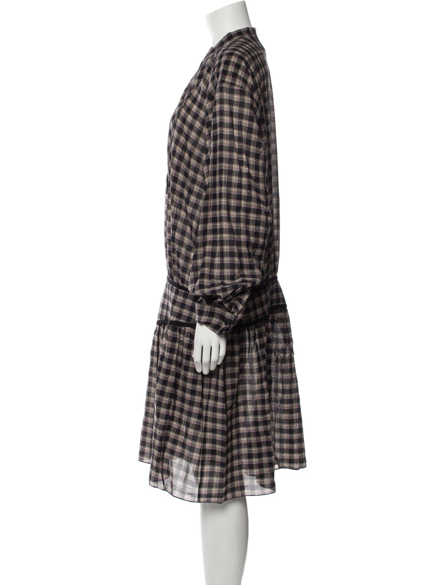 Noon By Noor Plaid Print Midi Length Dress w/ Tags