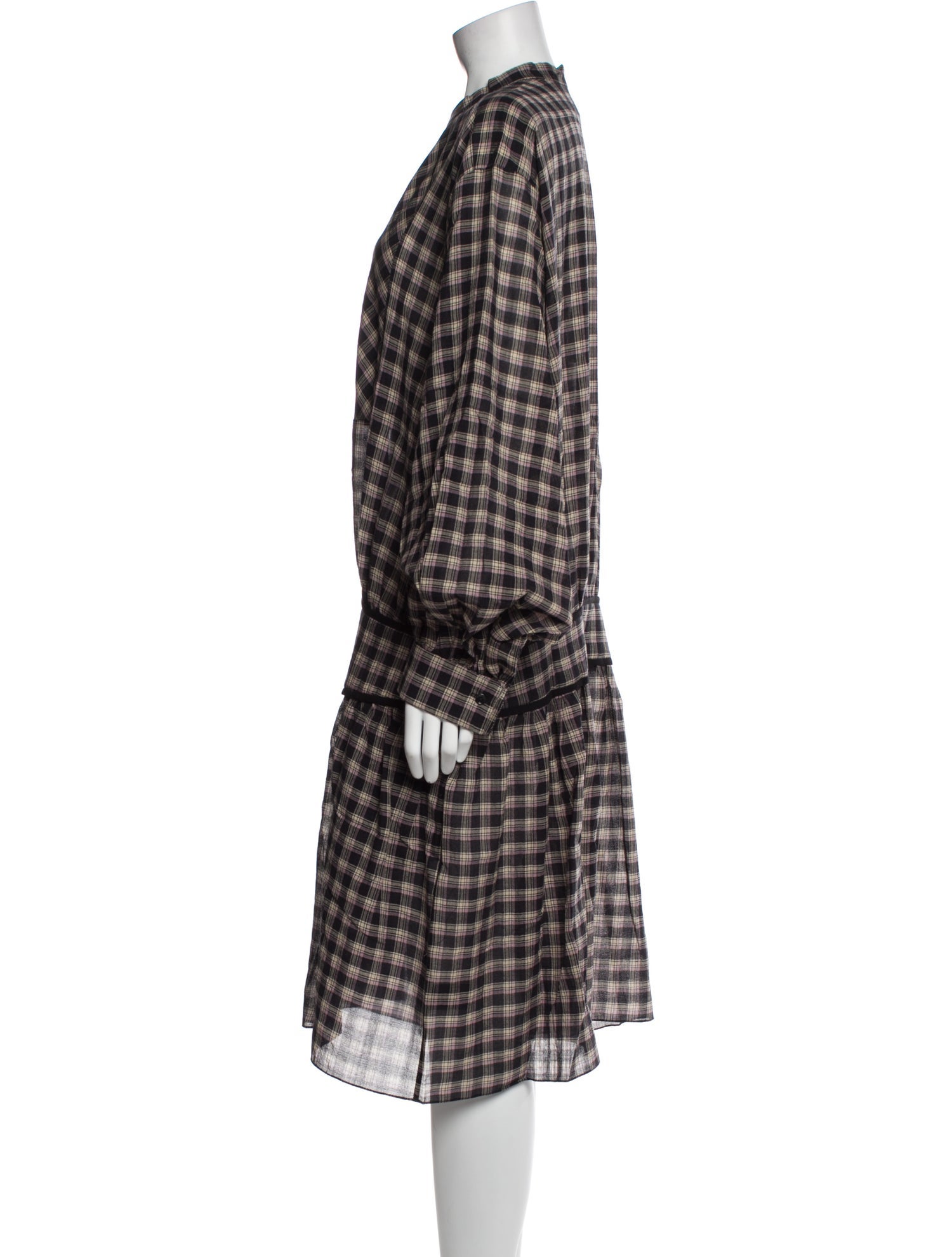 Noon By Noor Plaid Print Knee-Length Dress w/ Tags