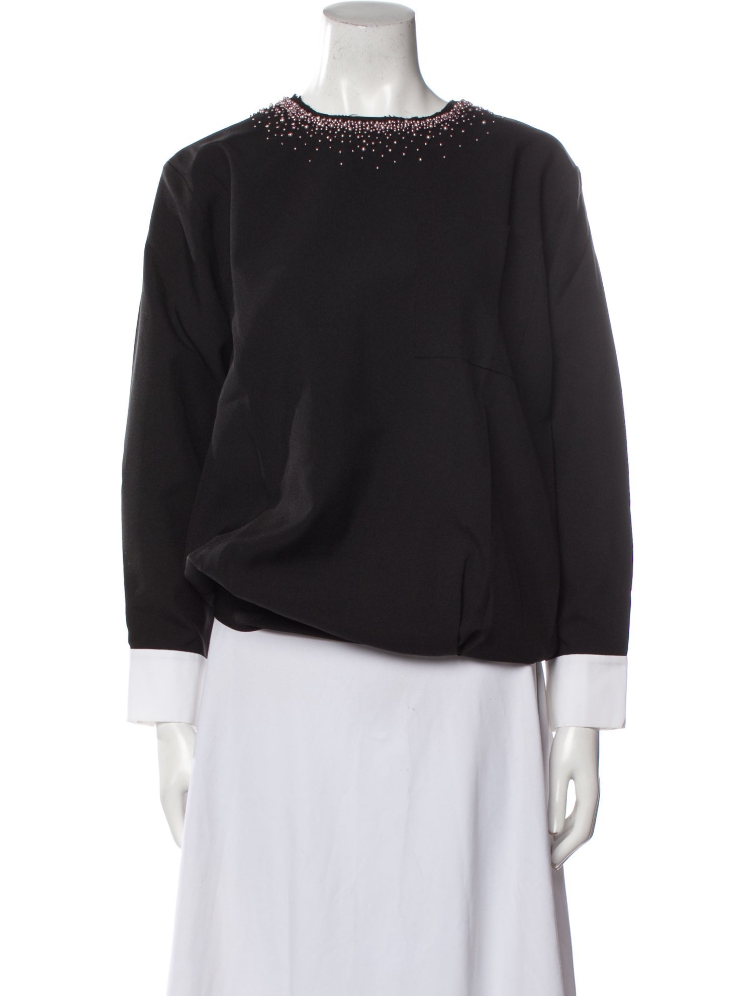 Noon By Noor Crew Neck Three-Quarter Sleeve Sweatshirt