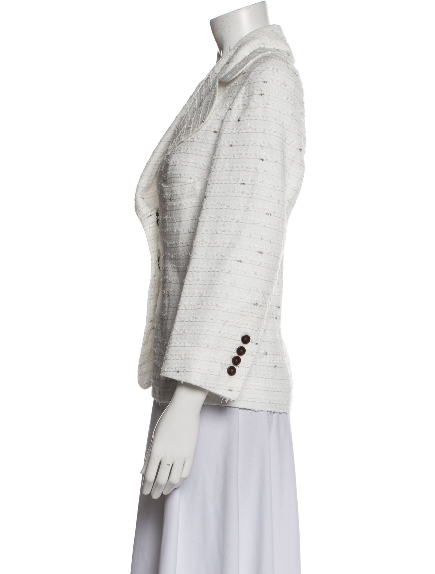 Noon By Noor Tweed Pattern Evening Jacket