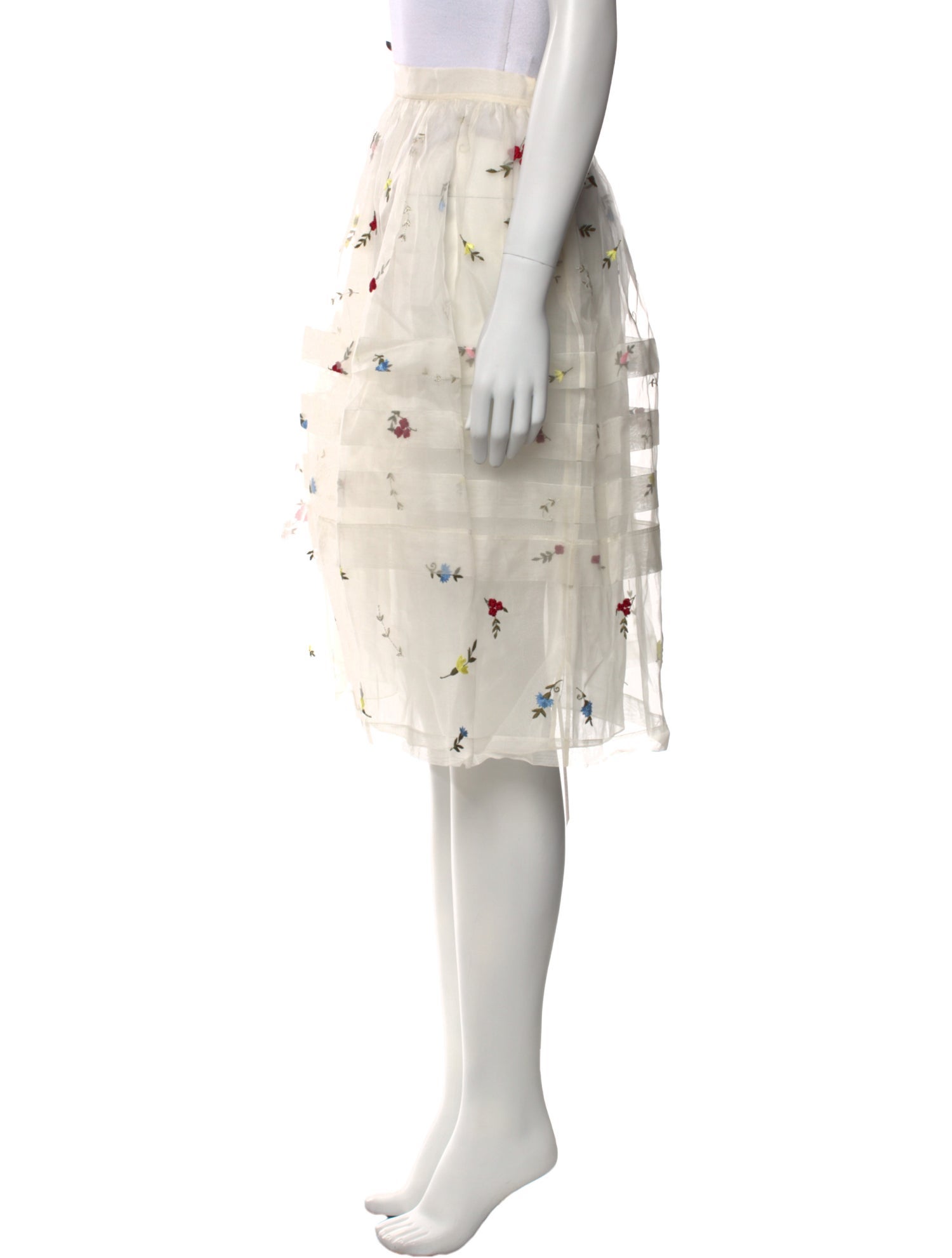 Noon By Noor Silk Knee-Length Skirt