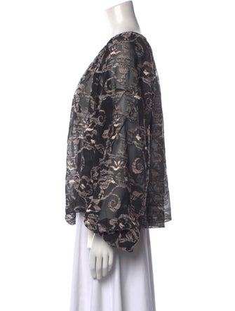 Noon By Noor Silk Printed Blouse