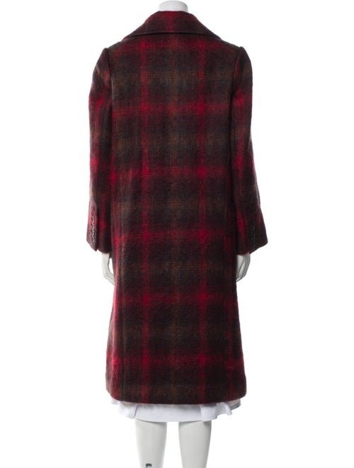 Noon By Noor Wool Plaid Print Faux Fur Coat