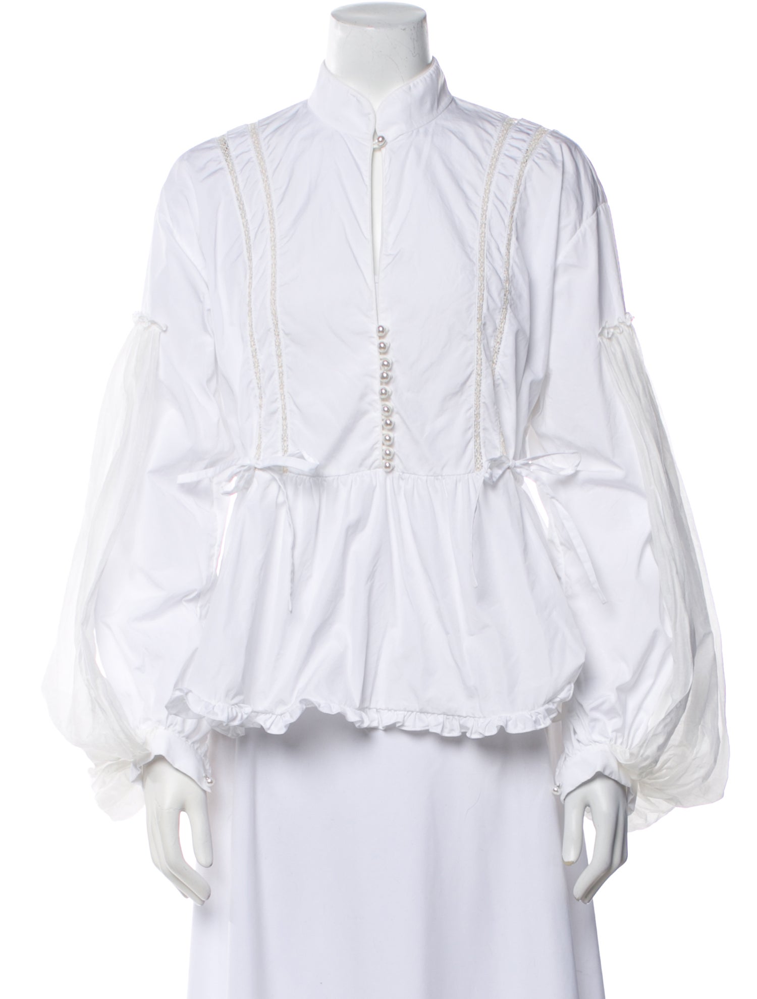 Noon By Noor Mock Neck Long Sleeve Blouse