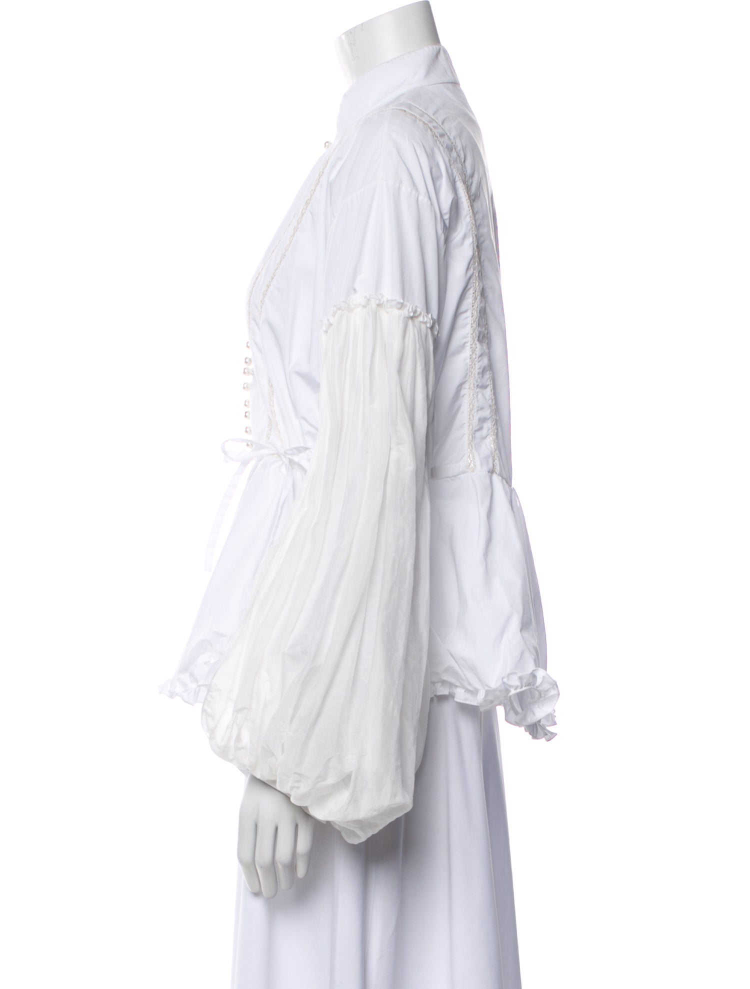 Noon By Noor Mock Neck Long Sleeve Blouse