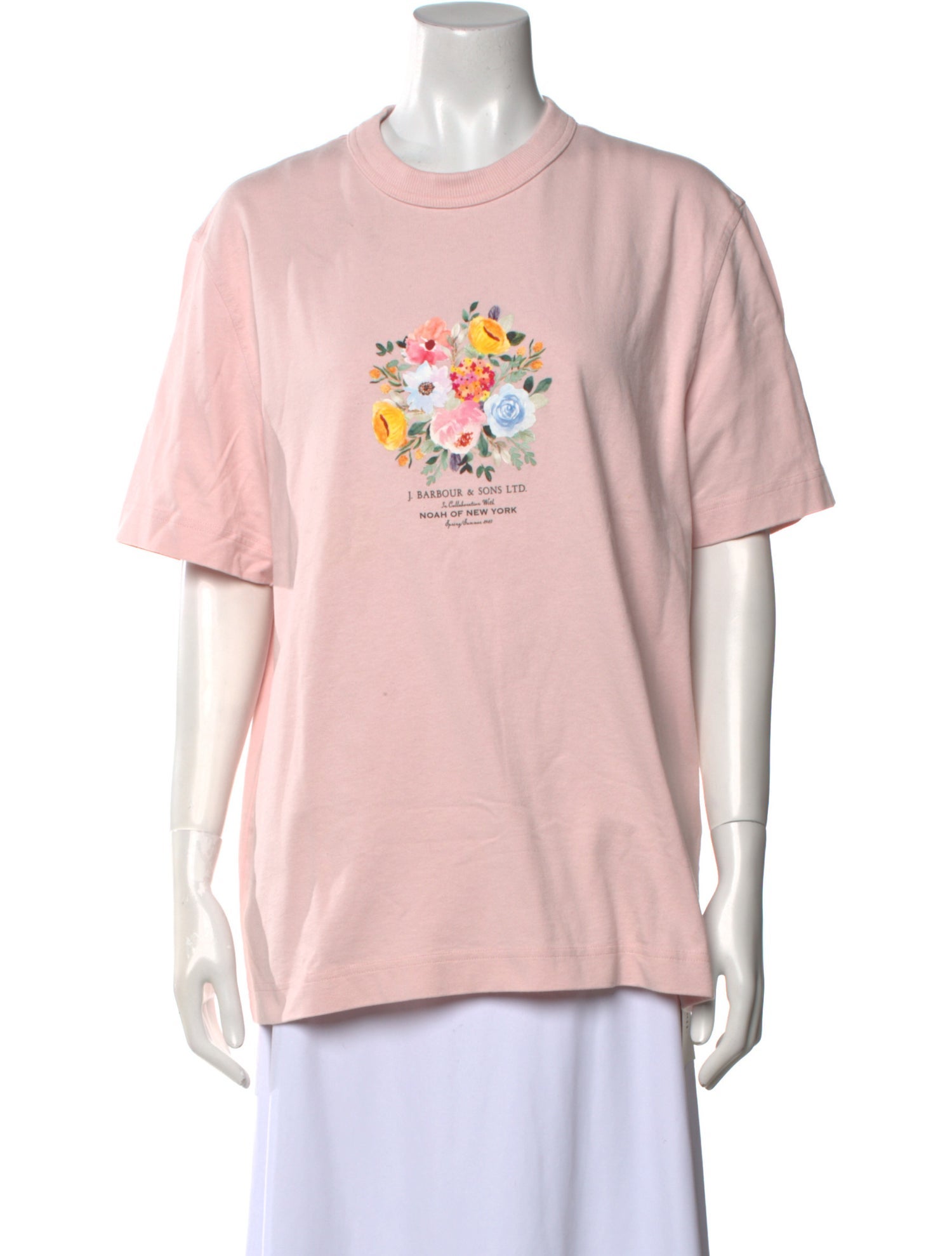 Noah x Barbour Graphic Print Crew Neck T-Shirt