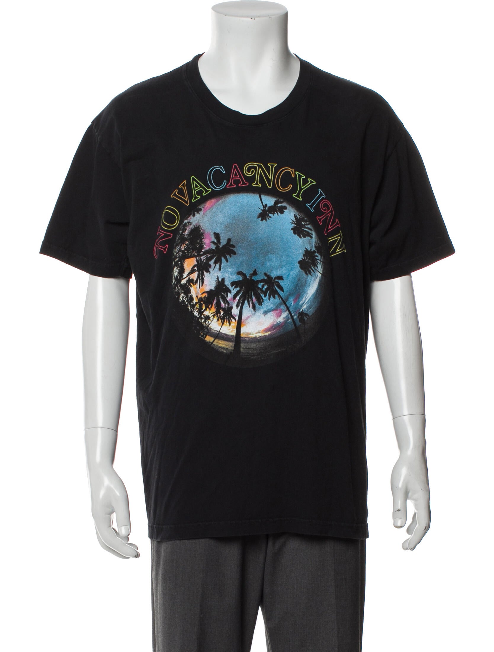 No Vacancy Inn Graphic Print Crew Neck T-Shirt