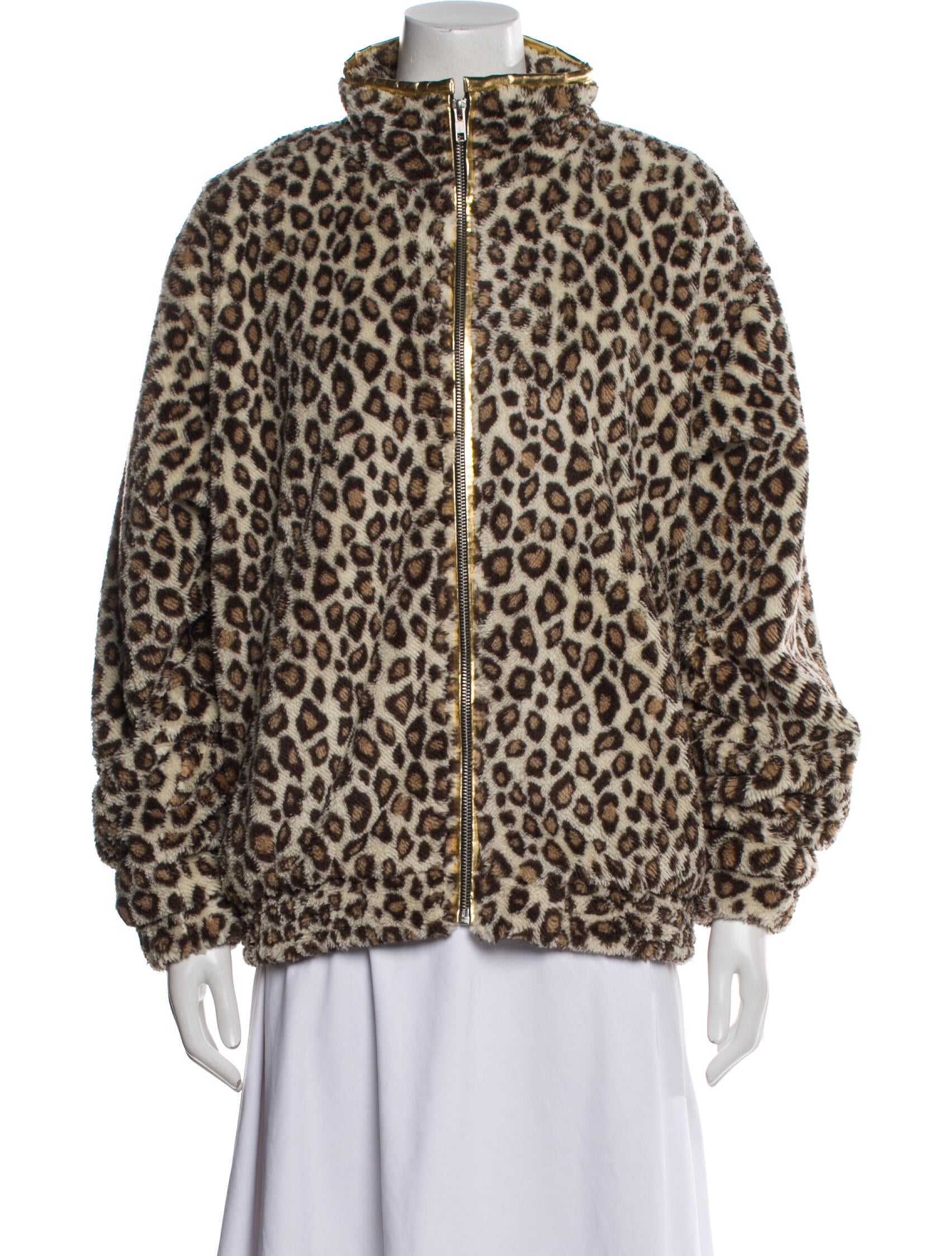 Noon Goons Animal Print Faux Fur Jacket w/ Tags
