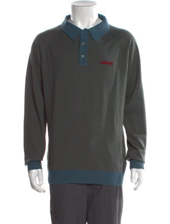 Noon Goons Striped Collar Polo Sweater