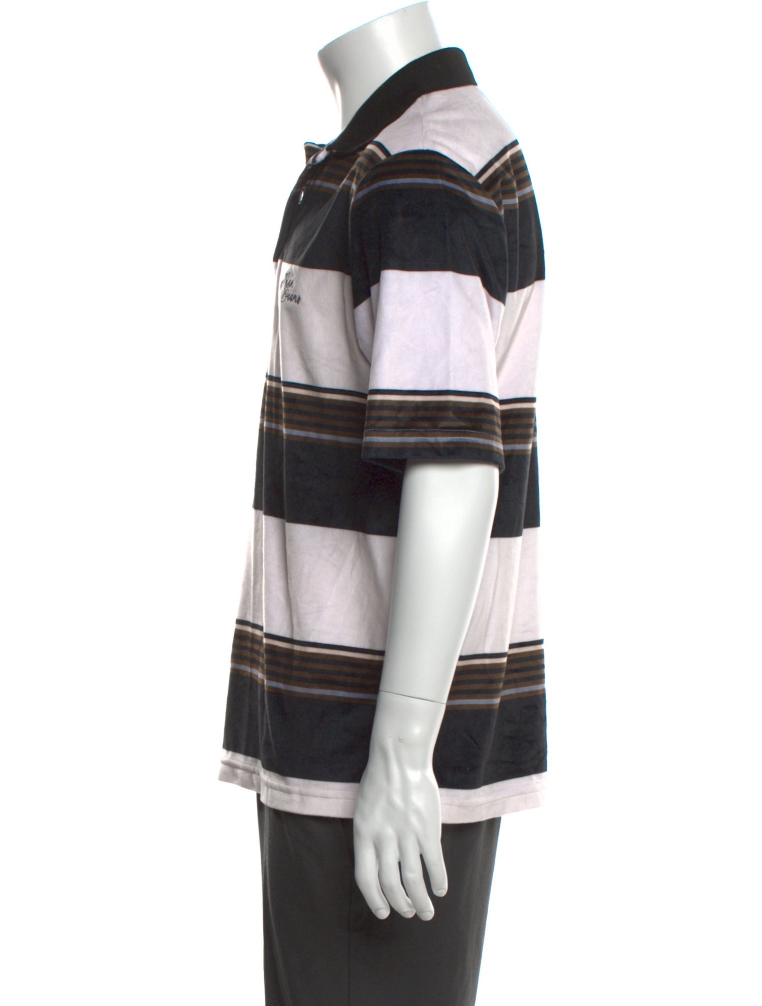 Noon Goons Striped Collar Polo Shirt