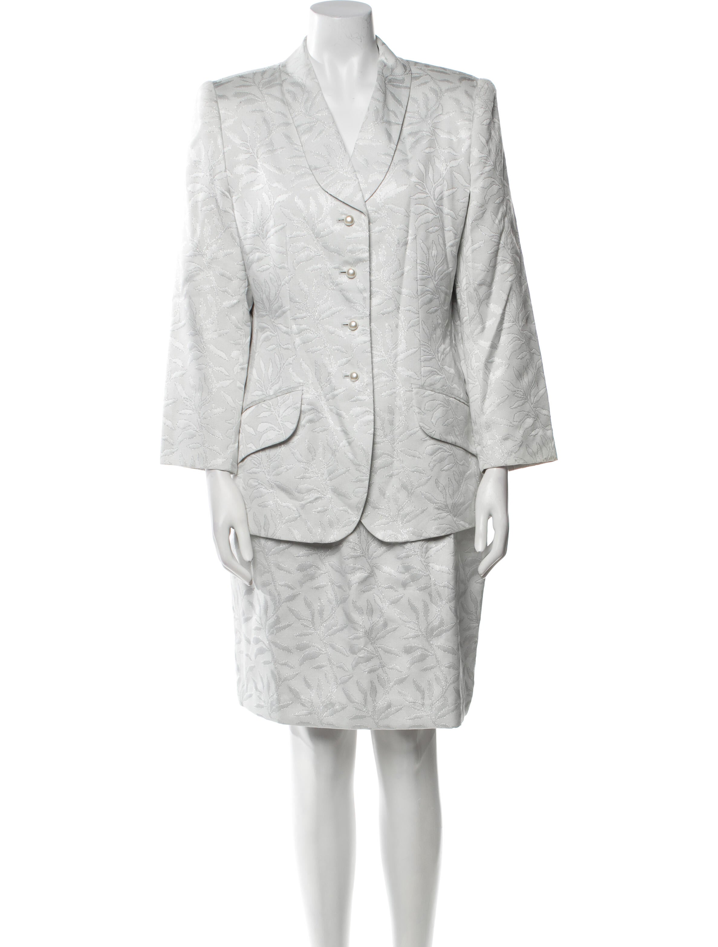 Nolan Miller Printed Glitter Accents Skirt Set