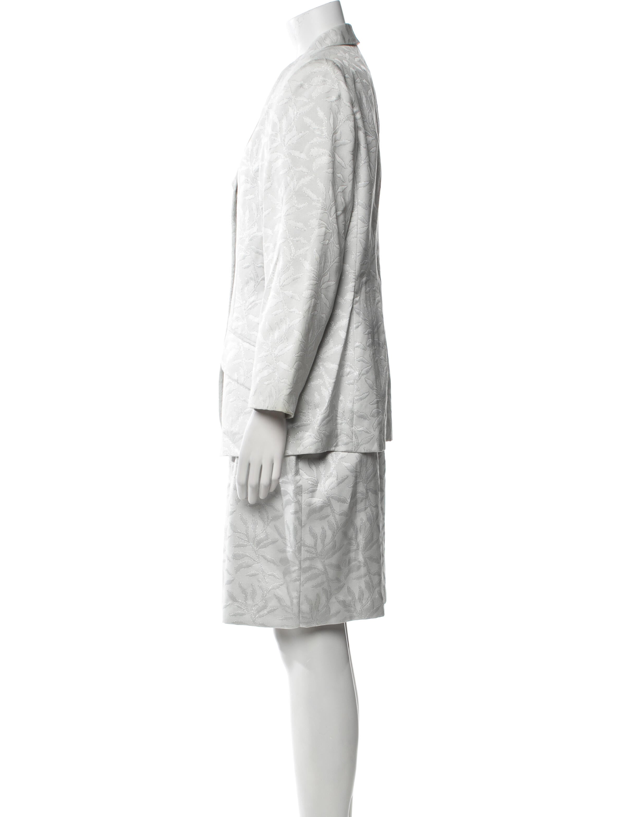 Nolan Miller Printed Glitter Accents Skirt Set