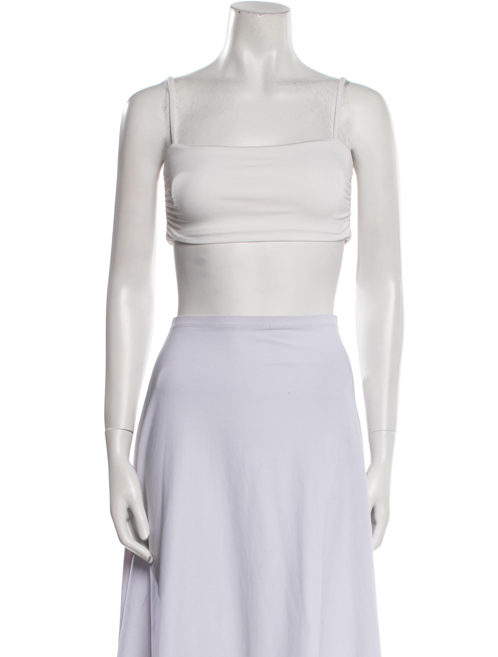 Nookie Square Neckline Sleeveless Crop Top