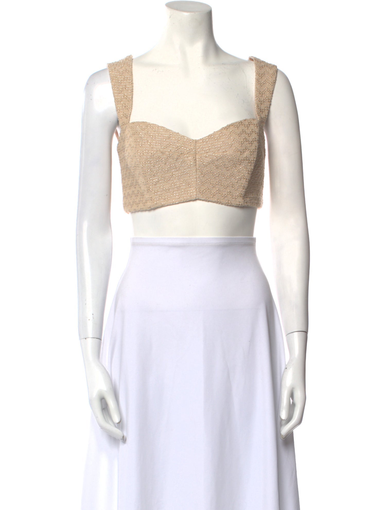 Nookie Square Neckline Sleeveless Crop Top
