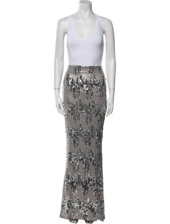 Nookie Lace Pattern Sequin Embellishments Skirt Set