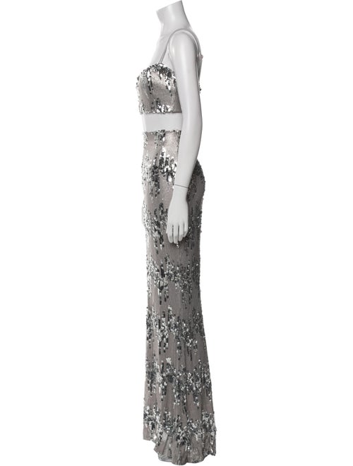 Nookie Lace Pattern Sequin Embellishments Skirt Set