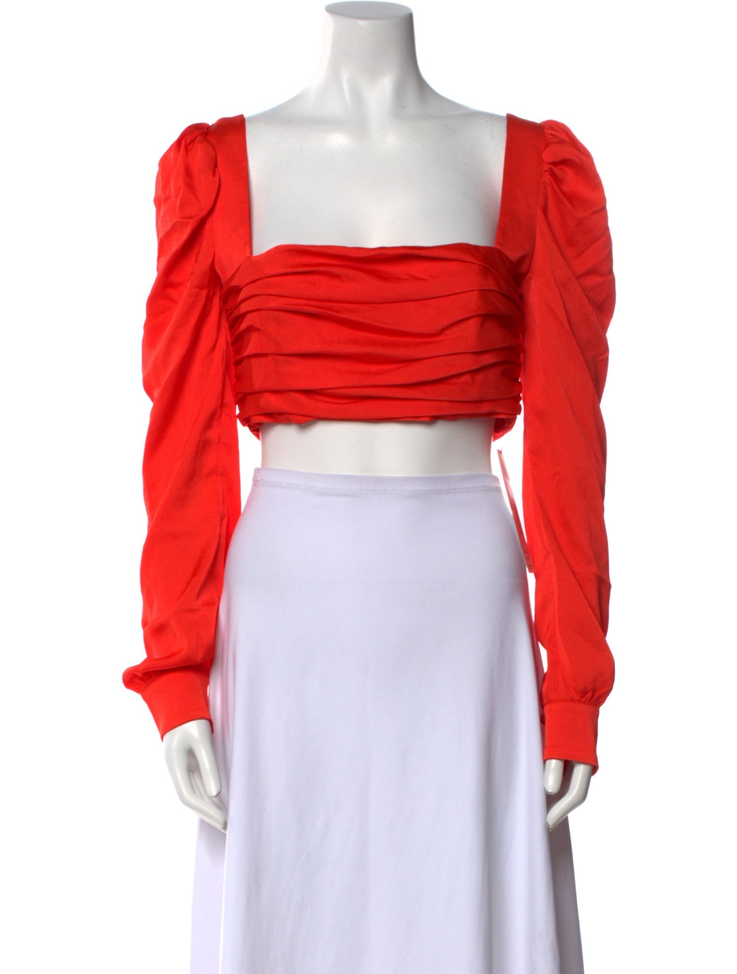 Nookie Square Neckline Long Sleeve Crop Top