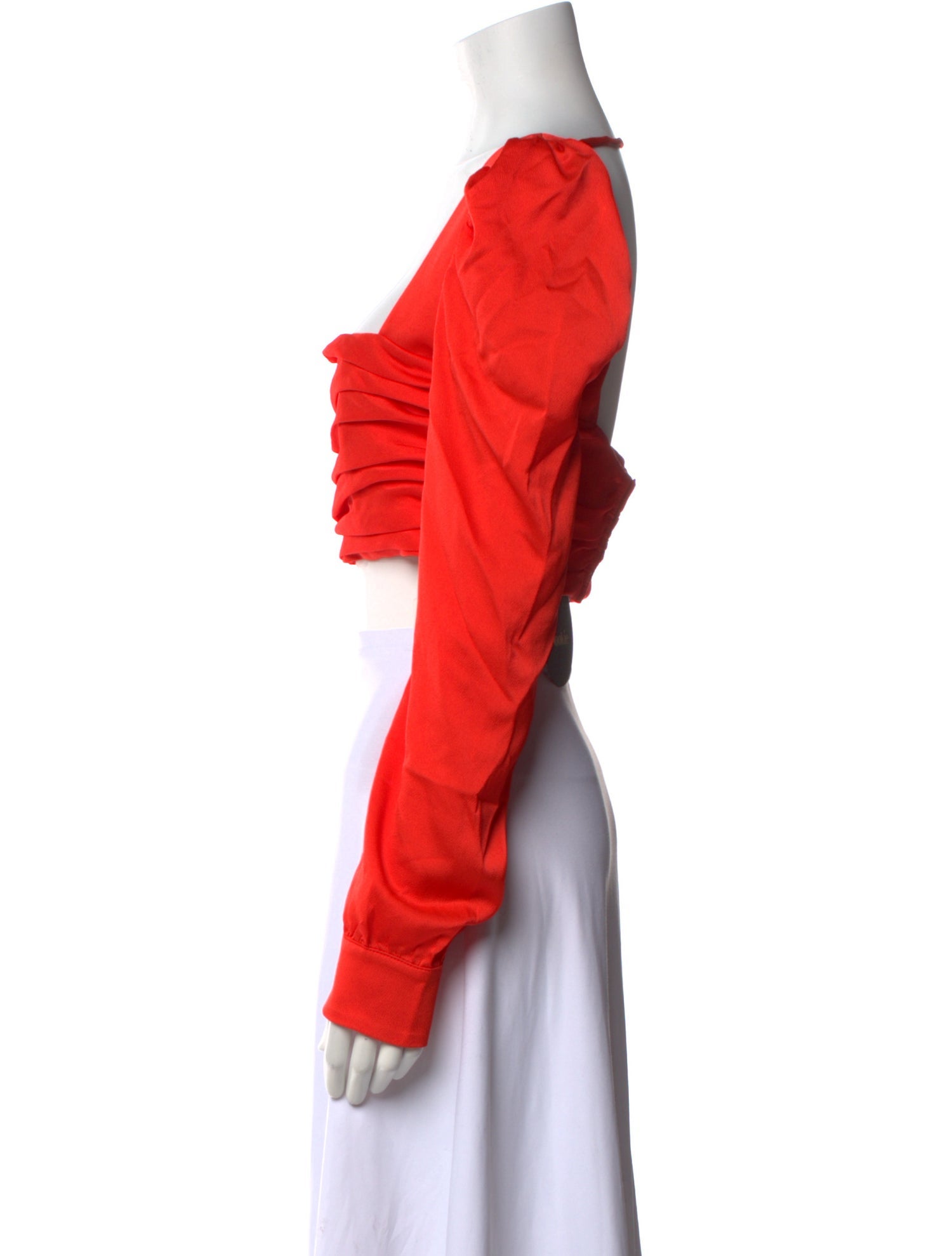 Nookie Square Neckline Long Sleeve Crop Top