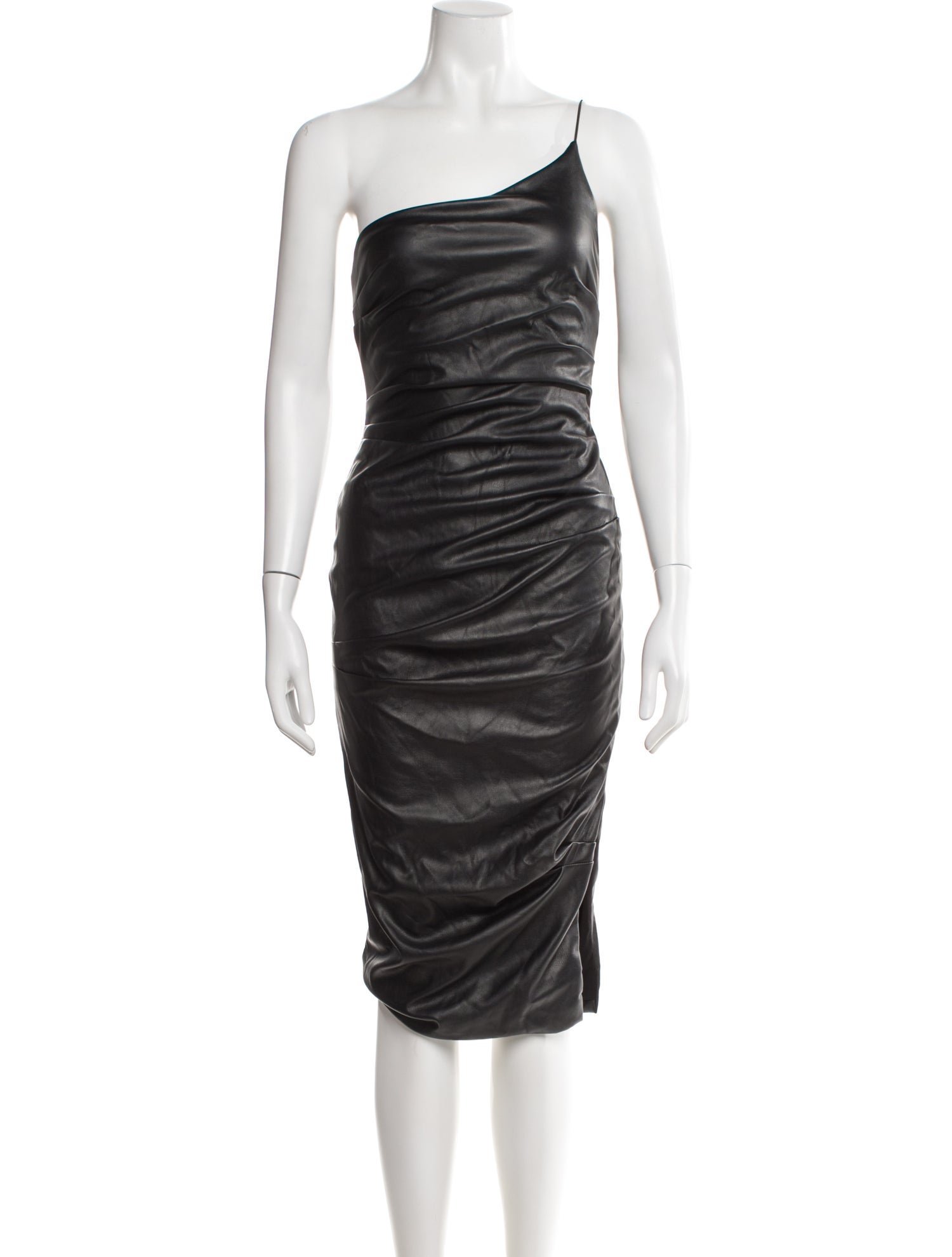 Nookie Leather Knee-Length Dress