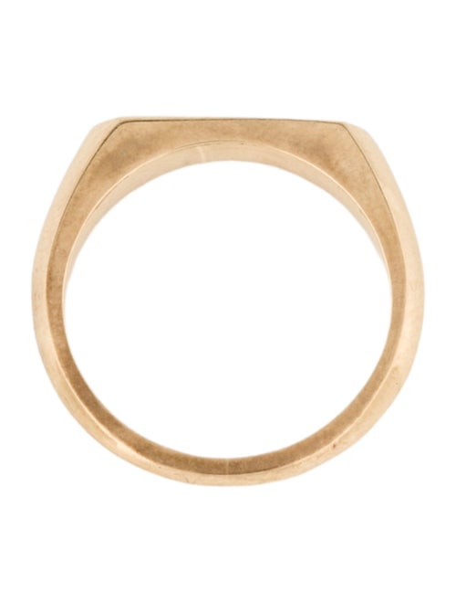 Nora Kogan 14K Diamond Enamel Punk Signet Ring