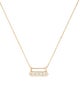 Nora Kogan 10K Enamel 'MRS' Bar Pendant Necklace