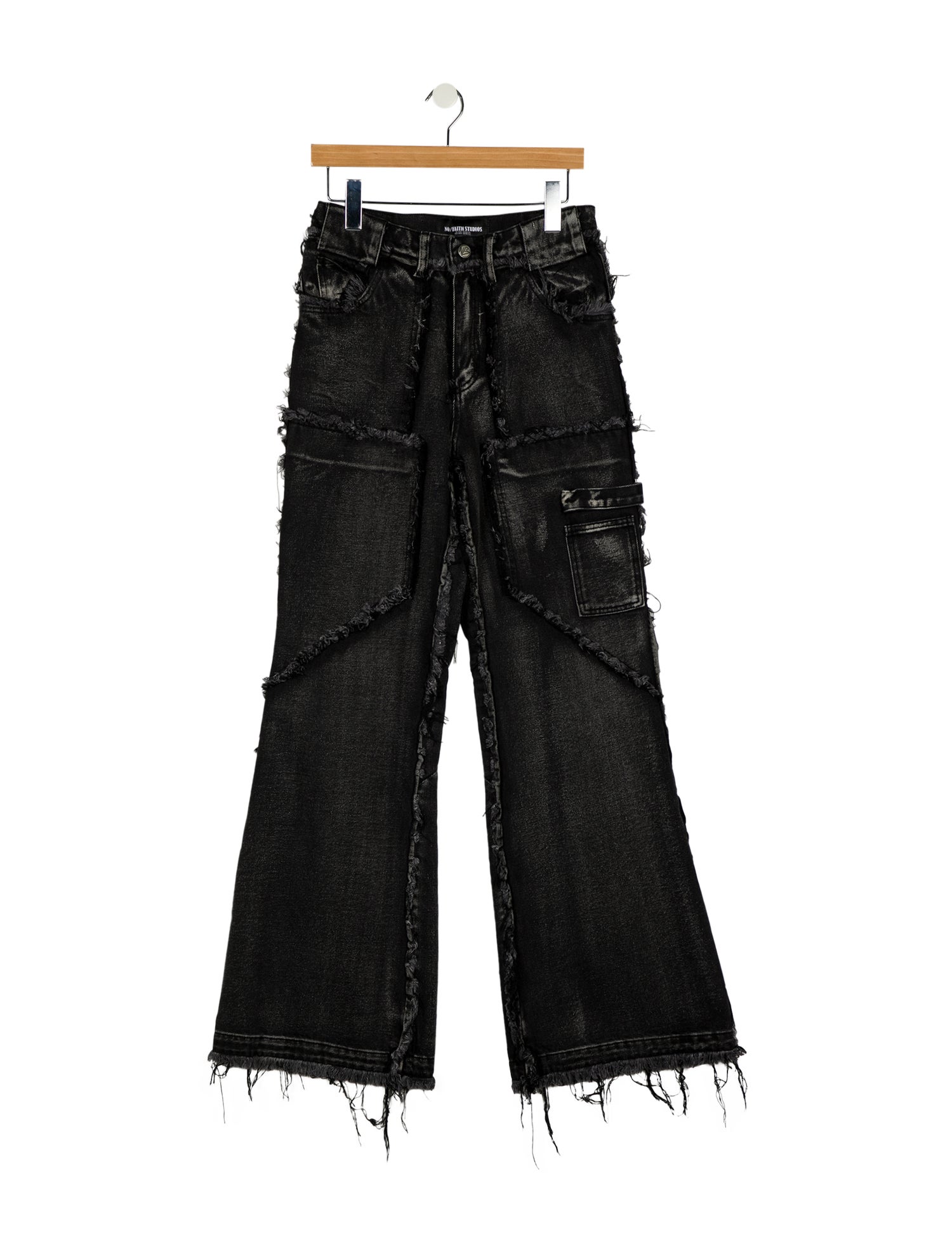 パンツ no/faith studios NO/FAITH STUDIOS CARGO DENIM PANTS BLACK